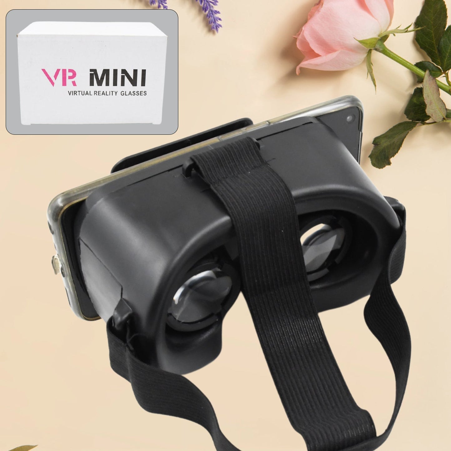 3D VR Glasses Virtual Reality Goggles Headset for All Smartphone VR Goggles-For 3D VR Movies Video Games (1 Pc)
