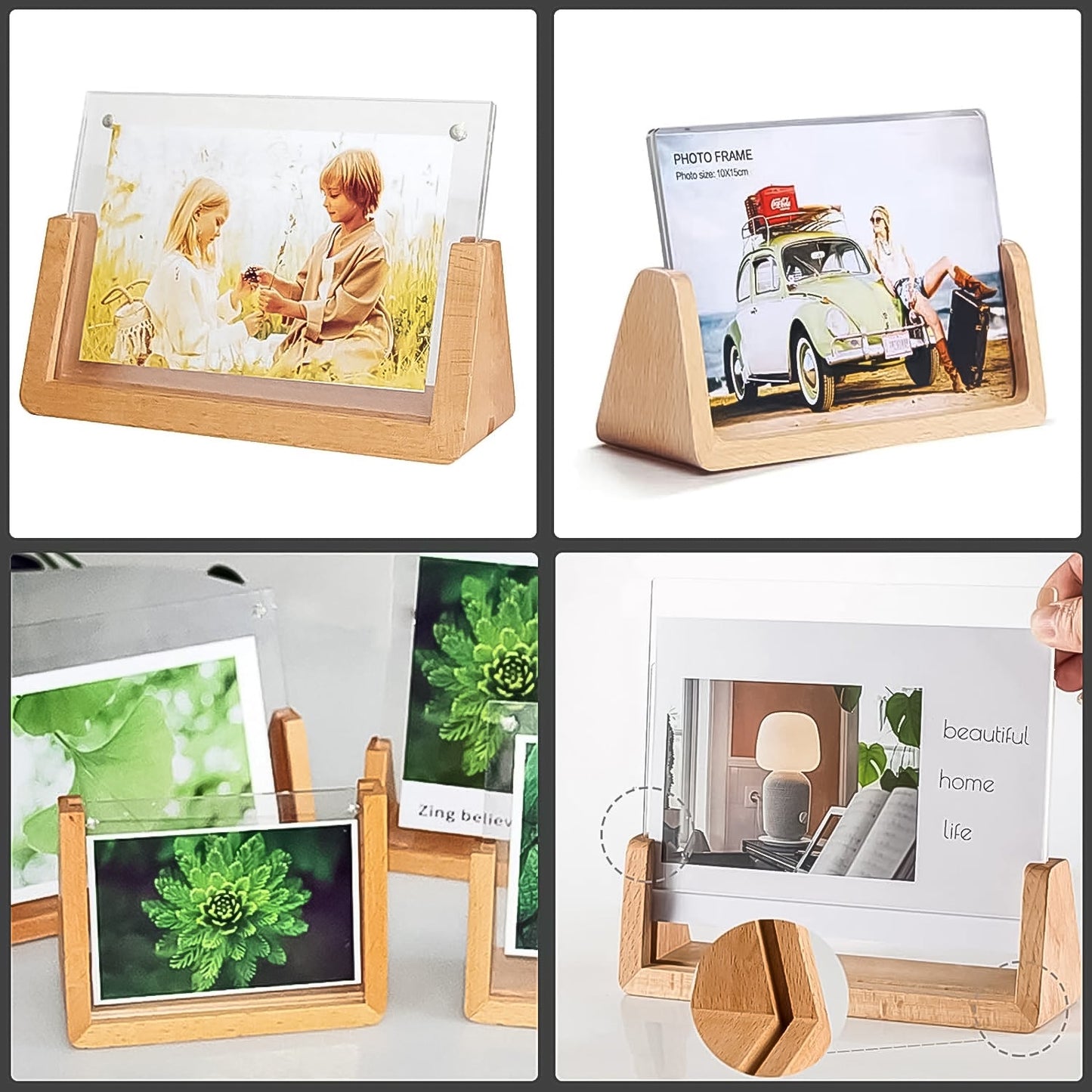 Wooden Picture Stand, Photo Frame Stand (1 Pc)