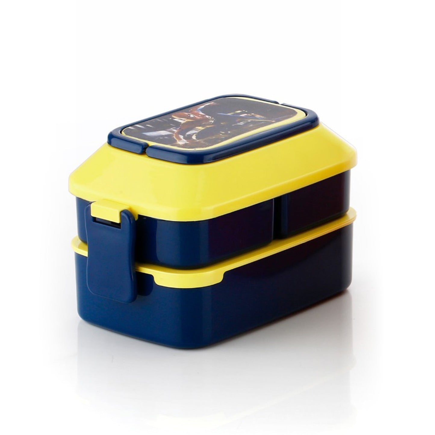 5621 Double Layer Lunch Box Stylish Lid Lunch Box With Fork & Spoon Lunch Box For Children School Lunch Box