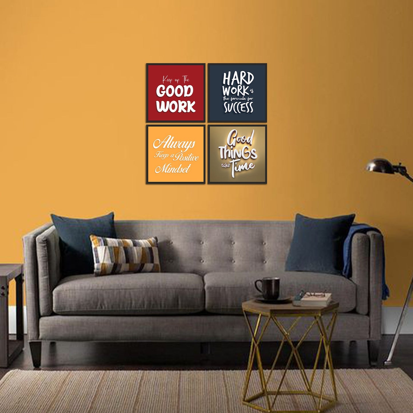 Hard Work with Success Super Premium Set 4 Frames