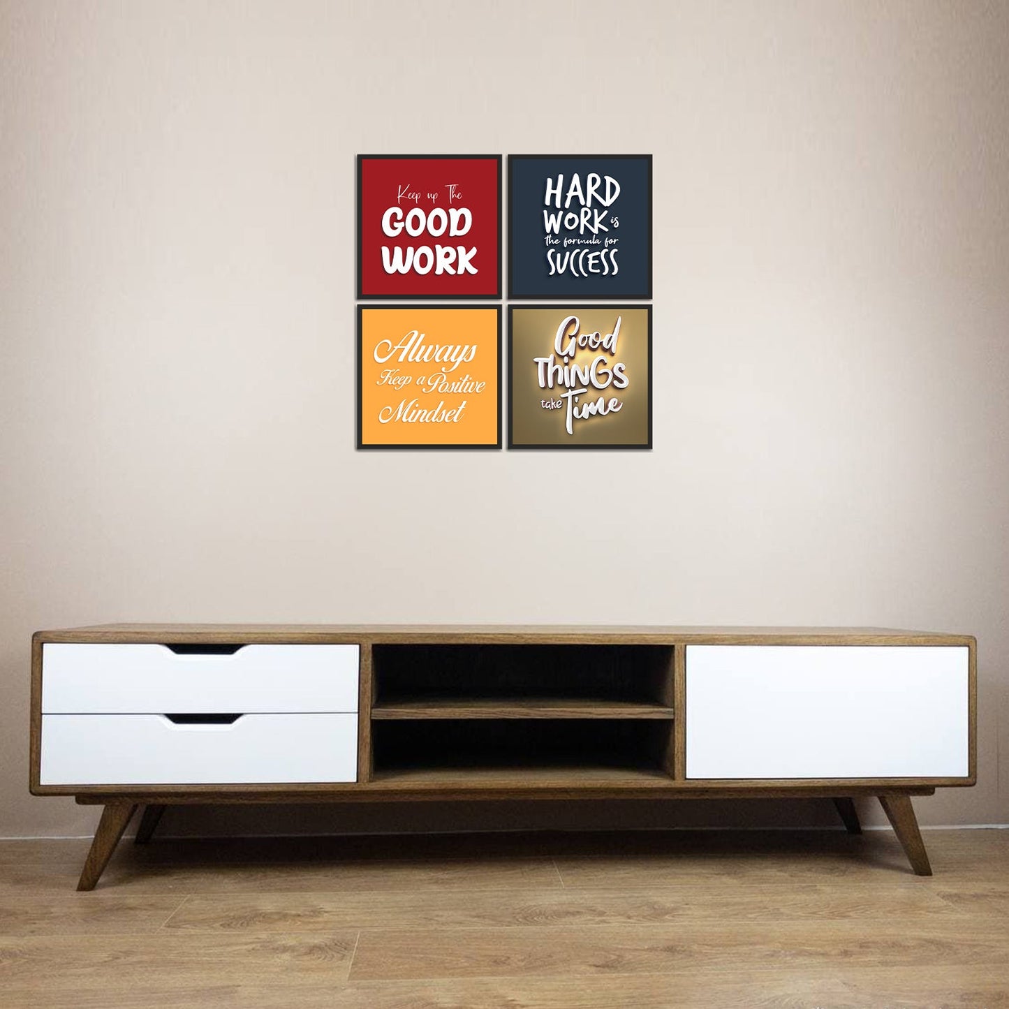 Hard Work with Success Super Premium Set 4 Frames