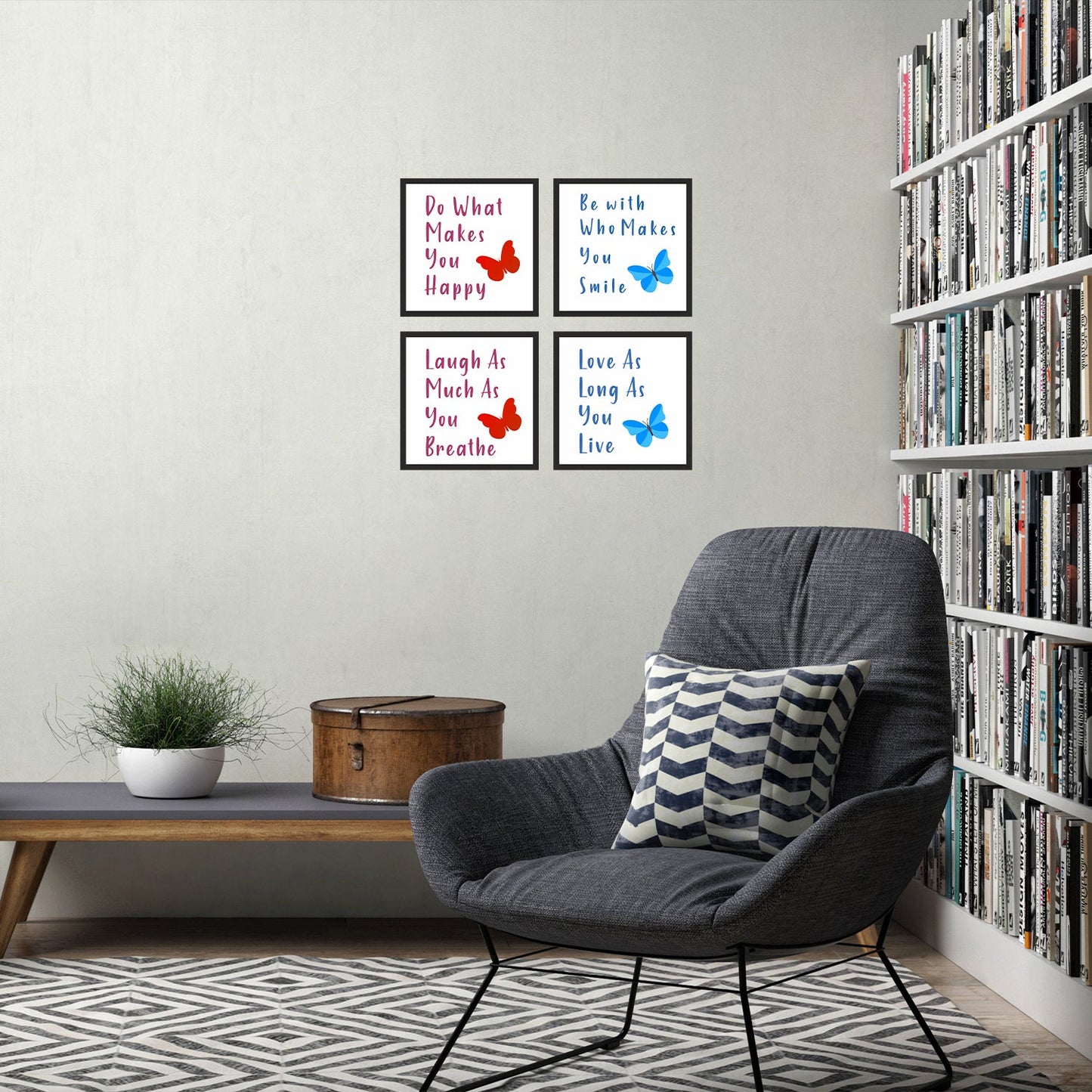 Do What Makes You Happy with Premium Set of 4 Frame Wall Frames