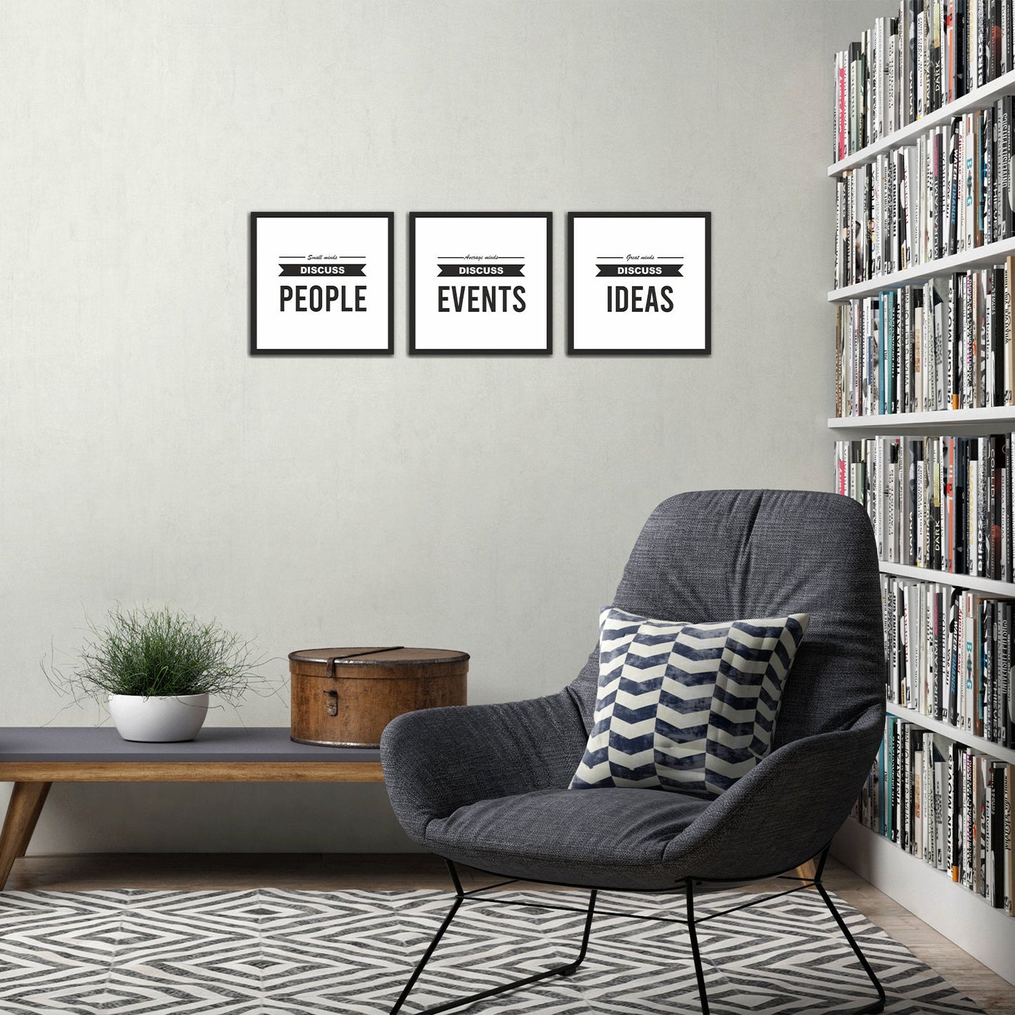 People, Events, Ideas Best Motivational Quotes Wall Hanging Frame Set of 3