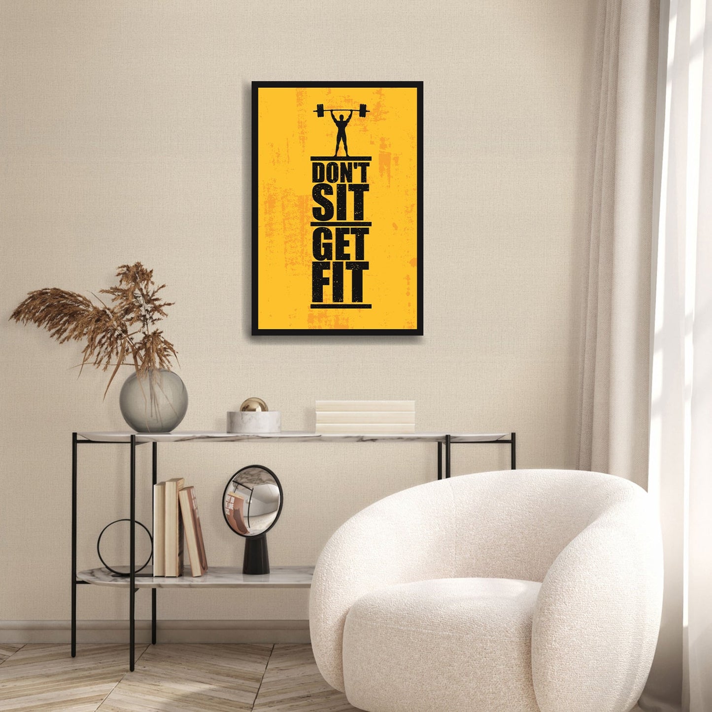 Don't Sit Get Fit Premium Single Wall Hanging
