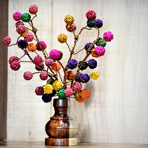 Rudraksha Bouquet-5 Face Rudraksh-Multi Colour-54 Beads