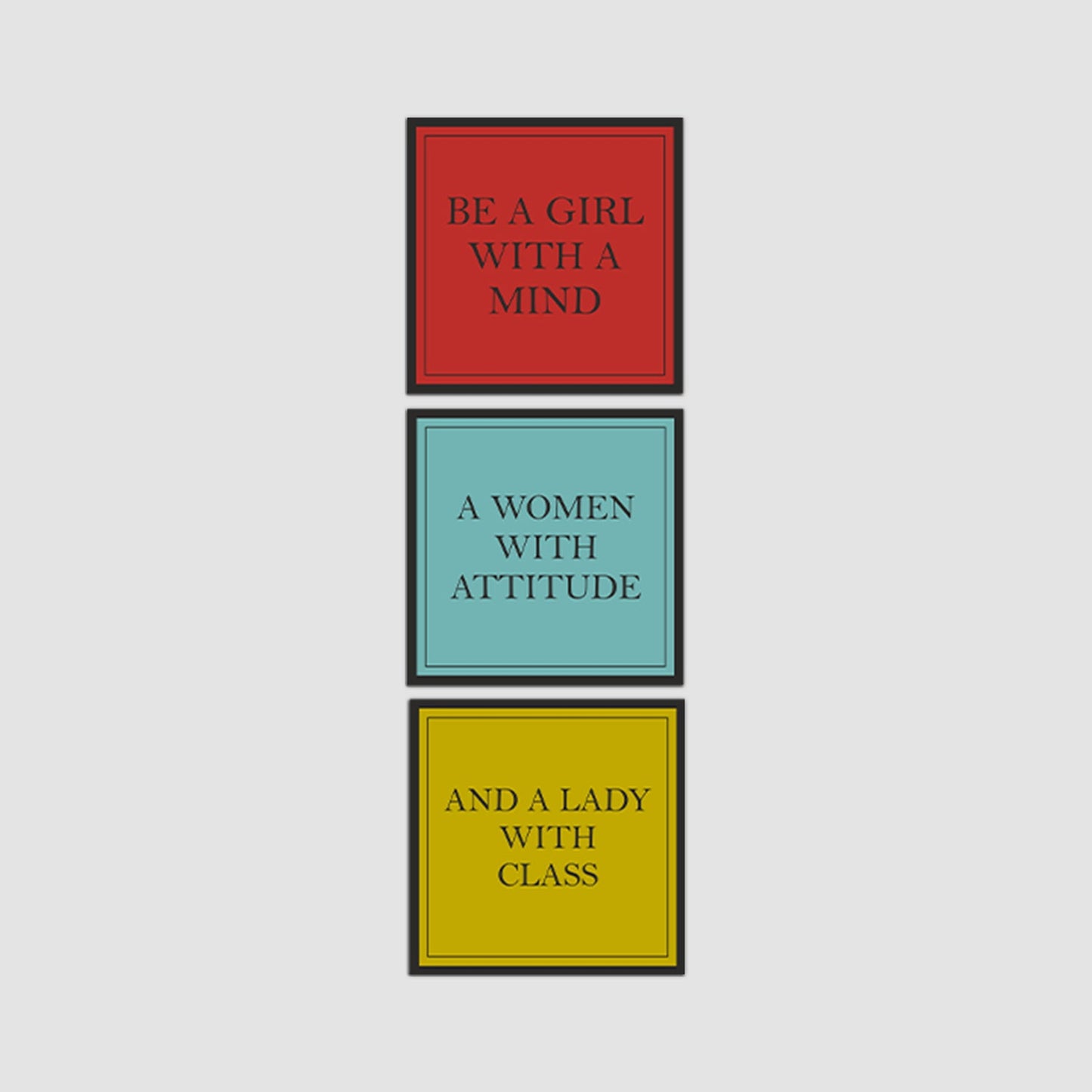 Positive Vibes with Motivation Wall Frames Set of 3