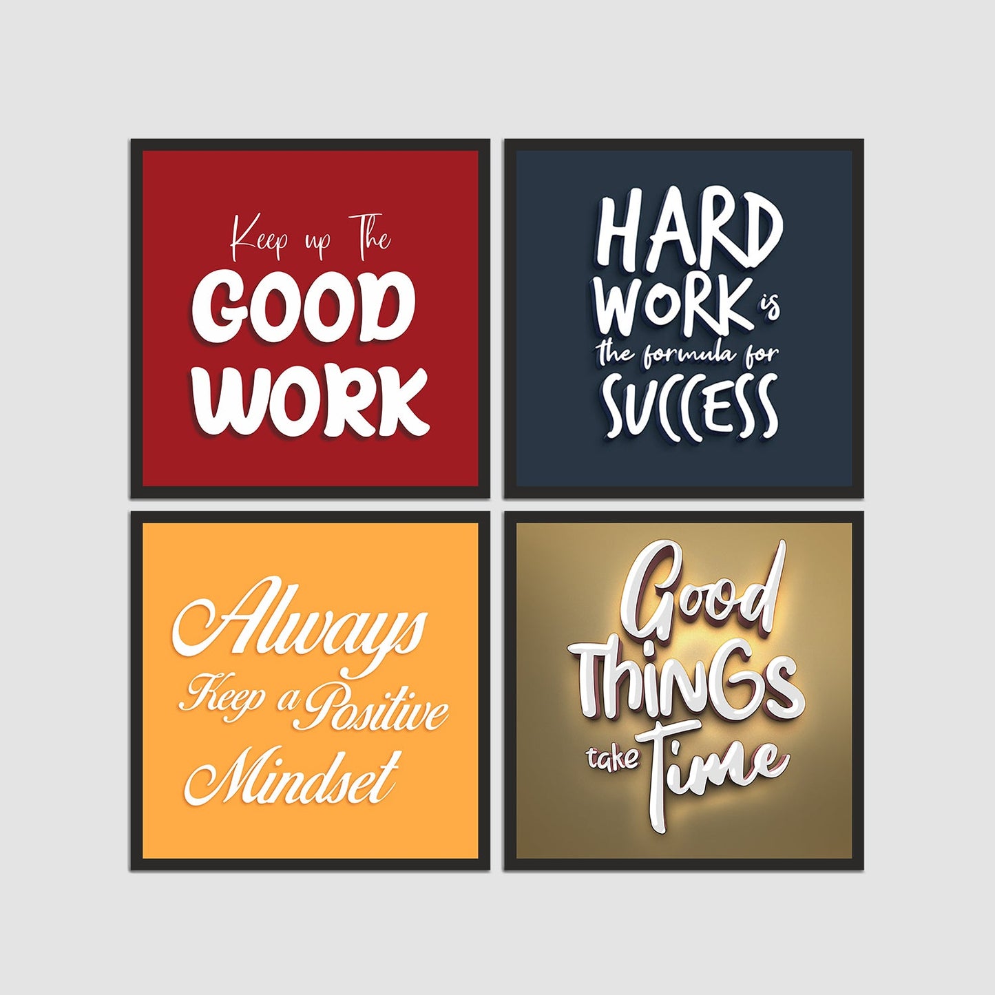 Hard Work with Success Super Premium Set 4 Frames