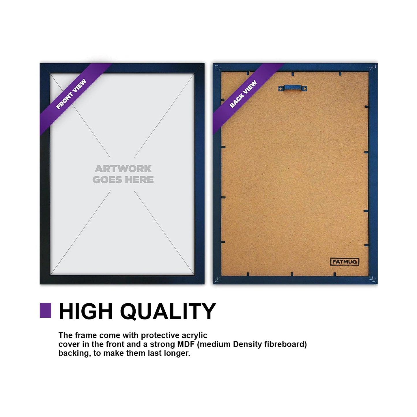 Discipline, Success and Time Motivation Wooden Set of 4 Wall Frames