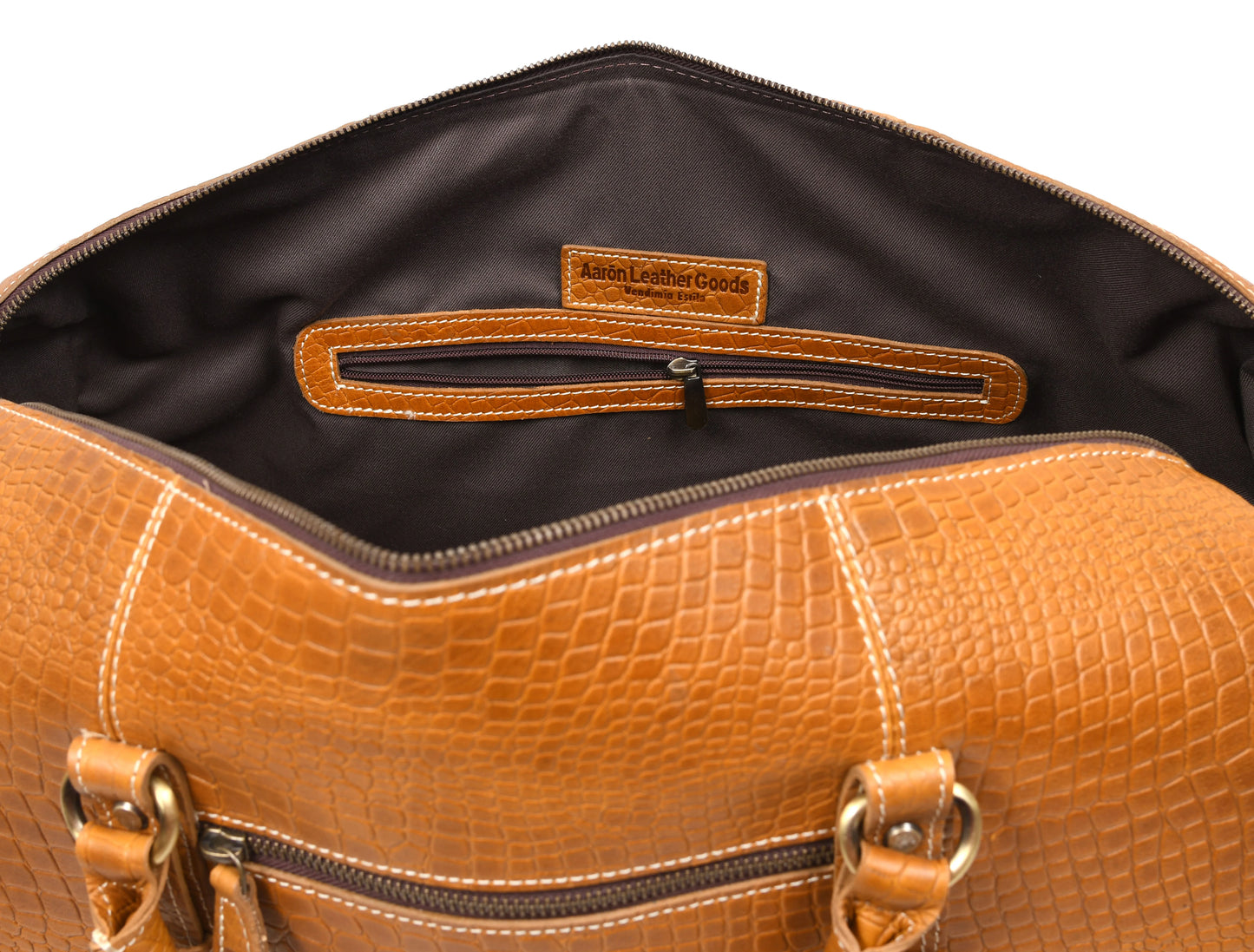 Taranto Leather Weekender Bag - Sulfur Tan