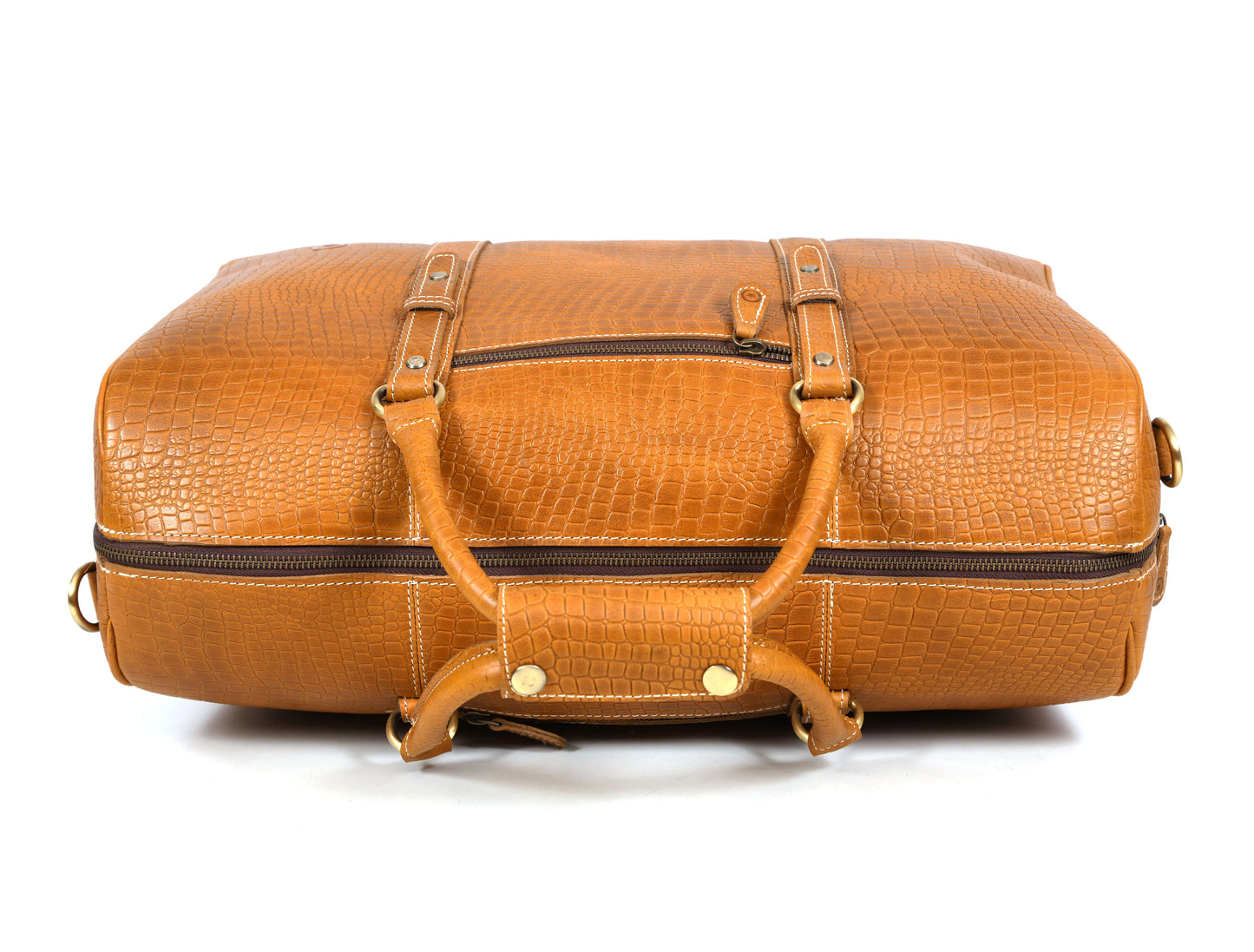 Taranto Leather Weekender Bag - Sulfur Tan