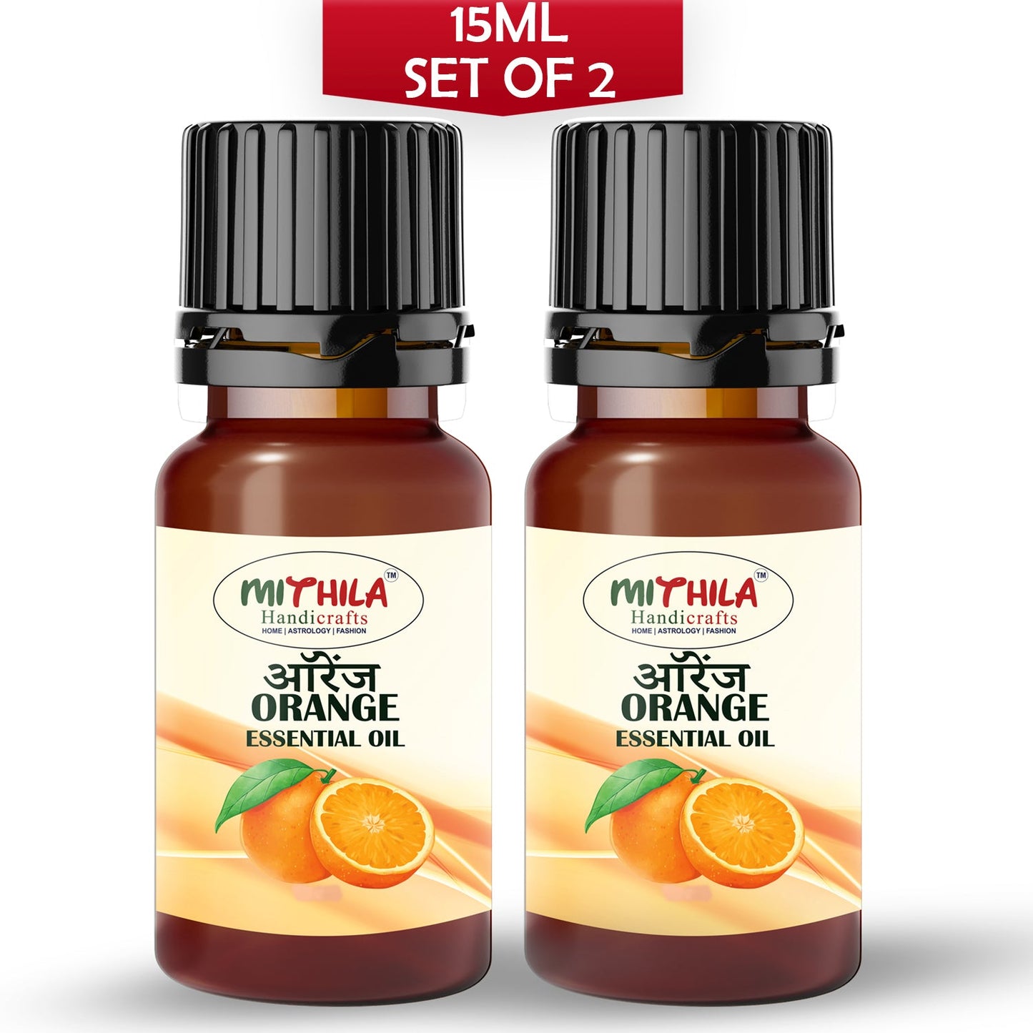 Orange Essential Oil For Skin, Hair Care, Home Fragrance, Aroma Therapy 15ml (Pack of 2)