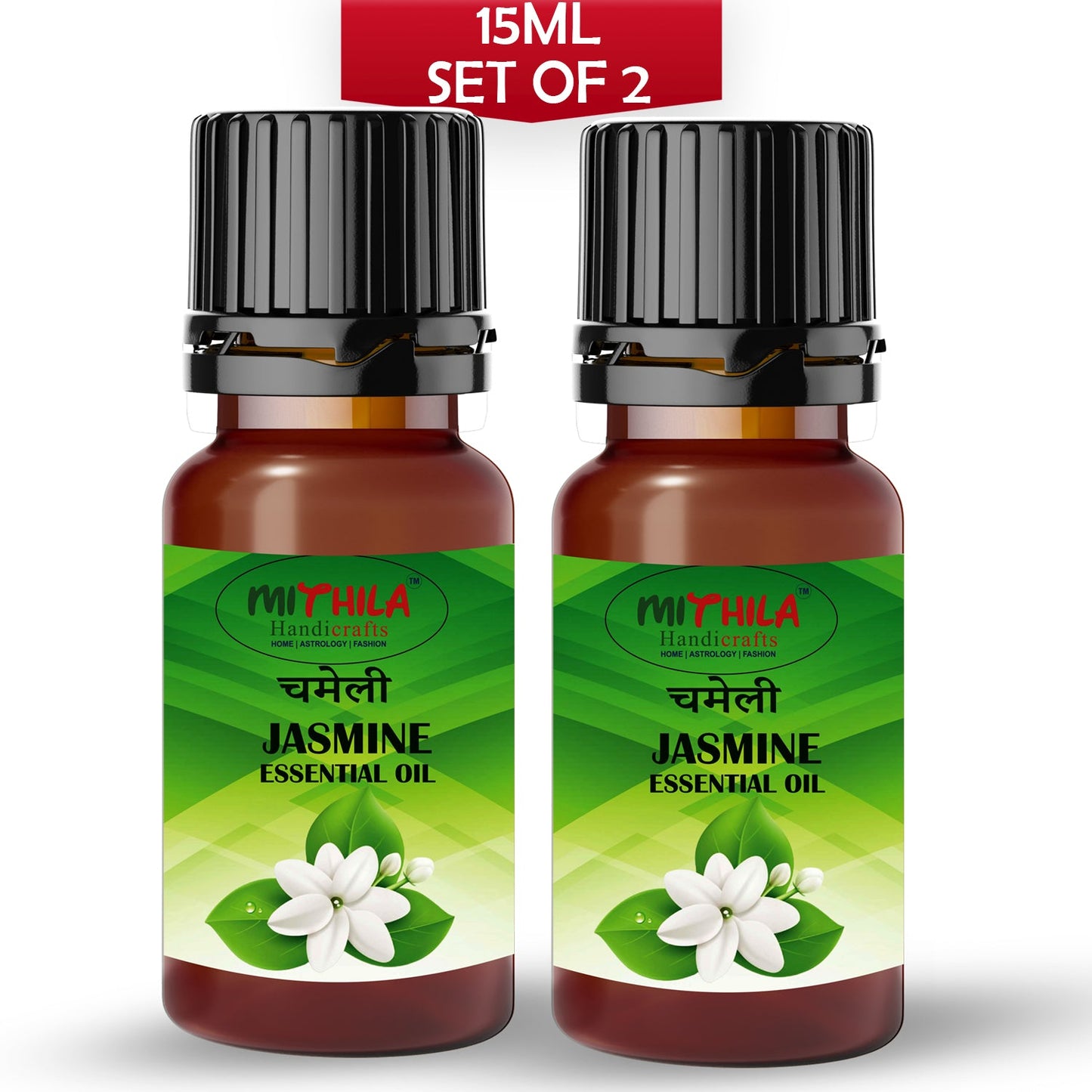 Jasmine Essential Oil For Skin, Hair Care, Home Fragrance, Aroma Therapy 15ml (Pack of 2)