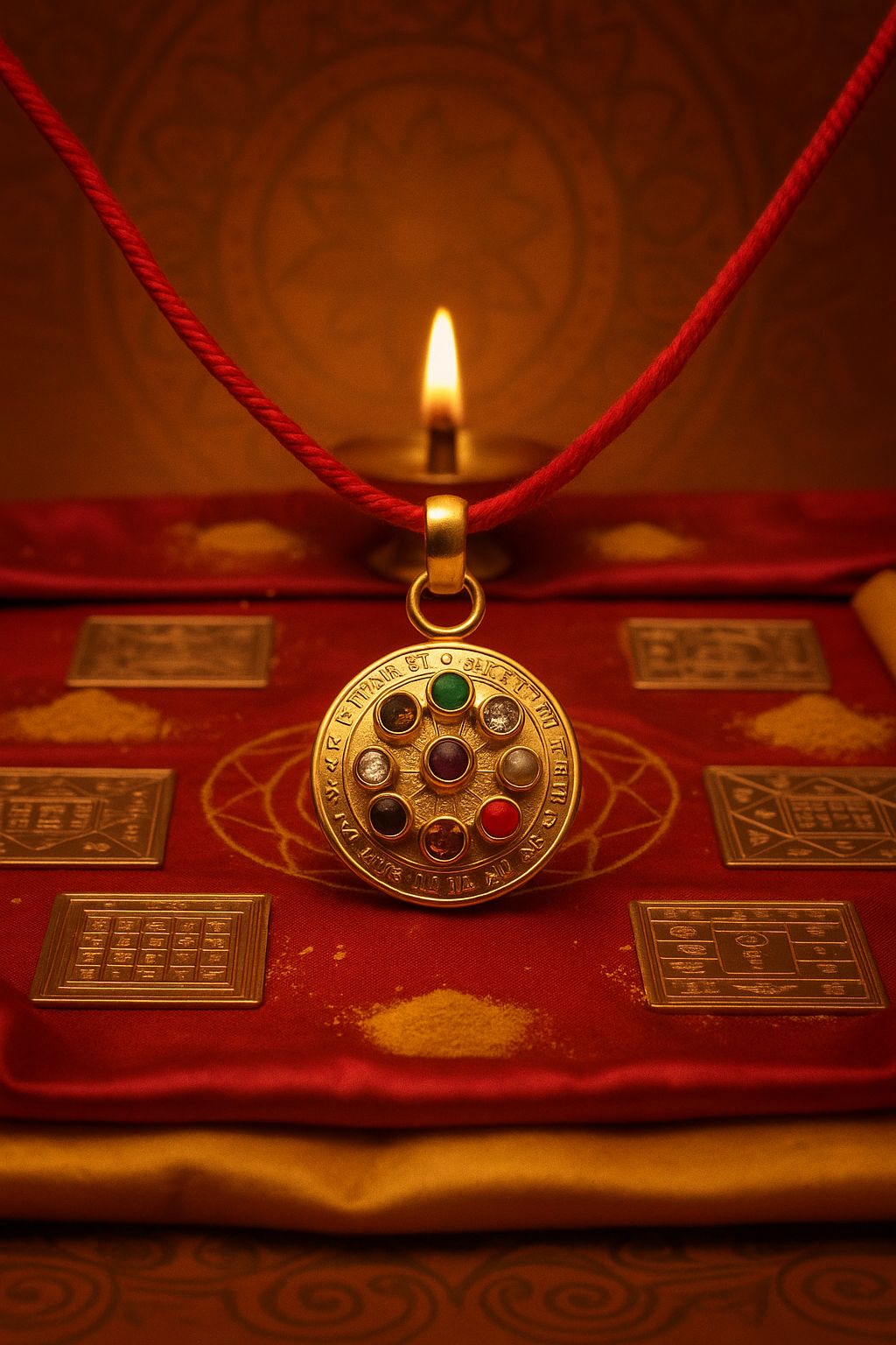 Navratan Panchdhatu Pendant – 9-Planet Remedy | Lab Certified