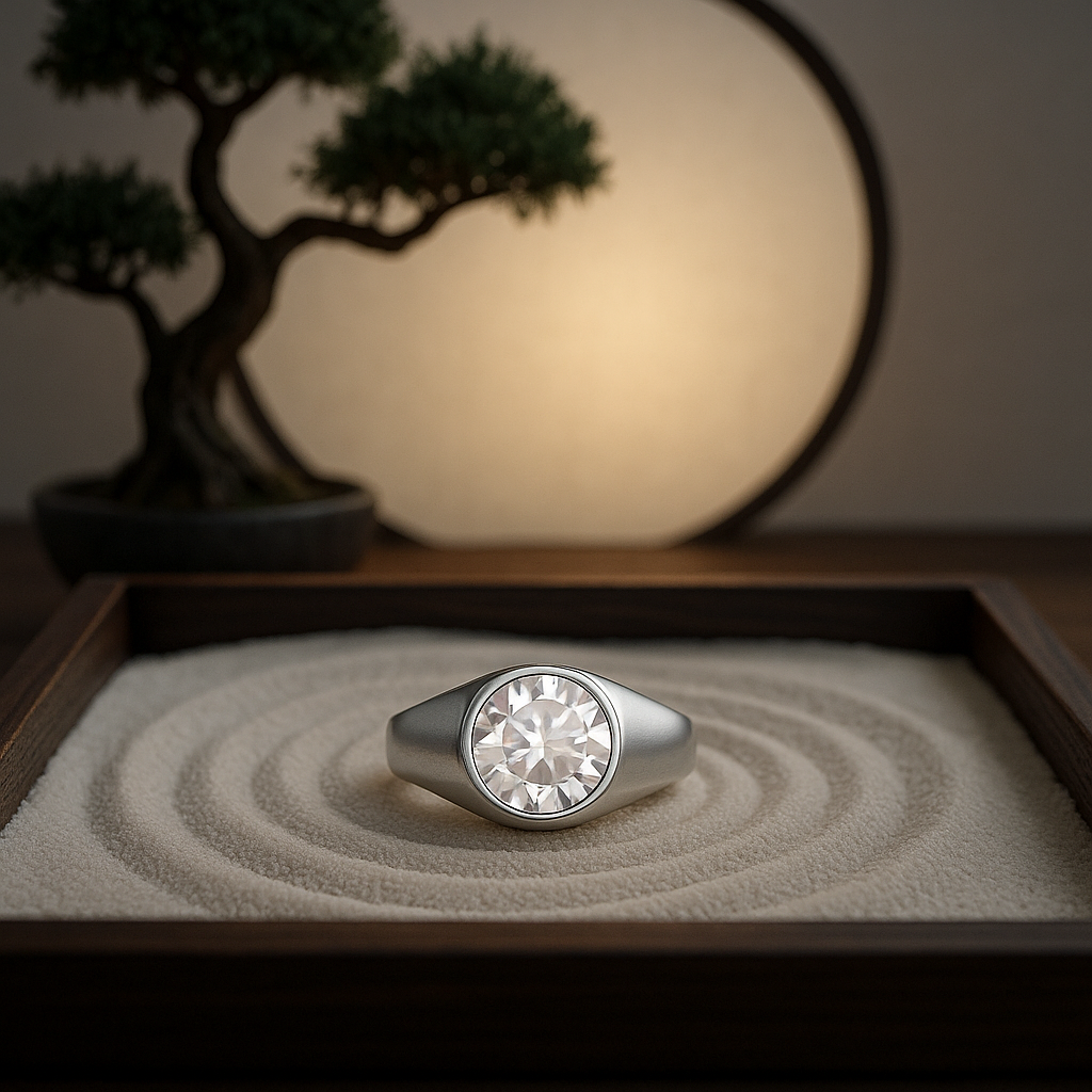 Zircon Sterling Silver Ring | 92.5% Purity | Lab Certified | Adjustable