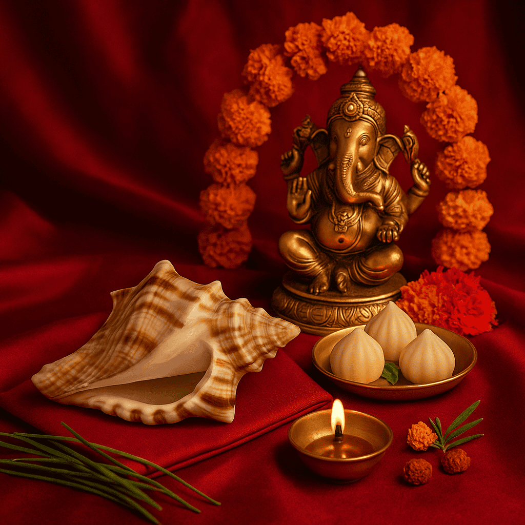 Ganeshmukhi Shankh | Auspicious Conch Resembling Lord Ganesha