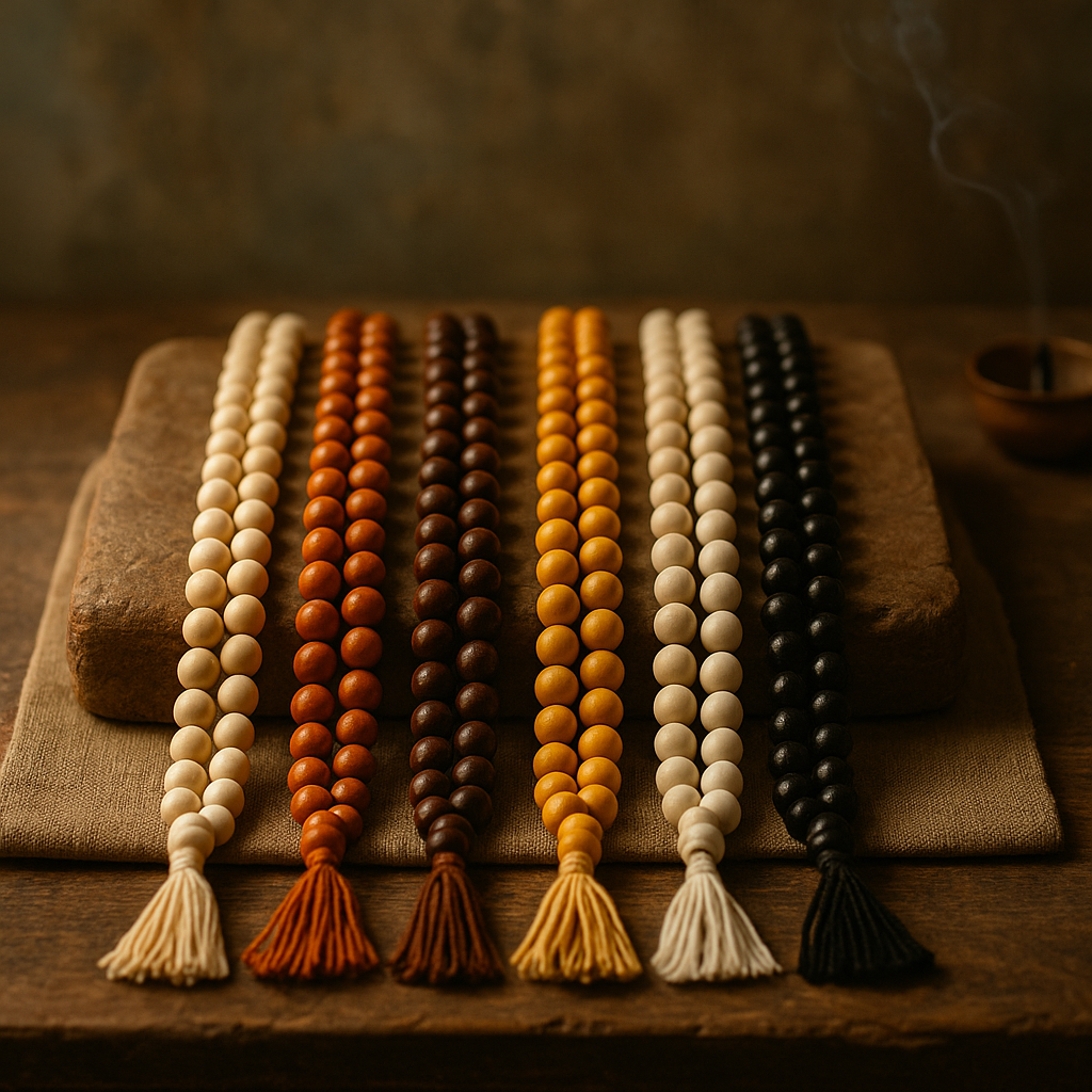 Jap Mala – Set of 6 | 108 Beads Each | Multi-Colour Spiritual Mala Set