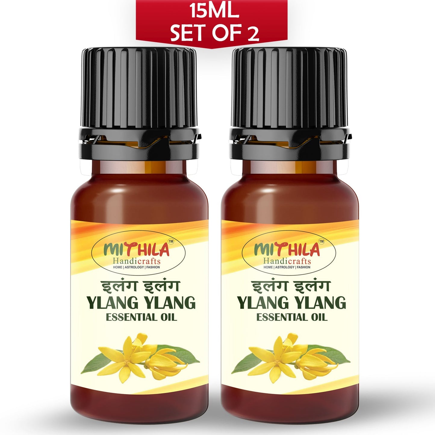 Ylang Ylang Essential Oil For Skin, Hair Care, Home Fragrance, Aroma Therapy 15ml (Pack of 2)