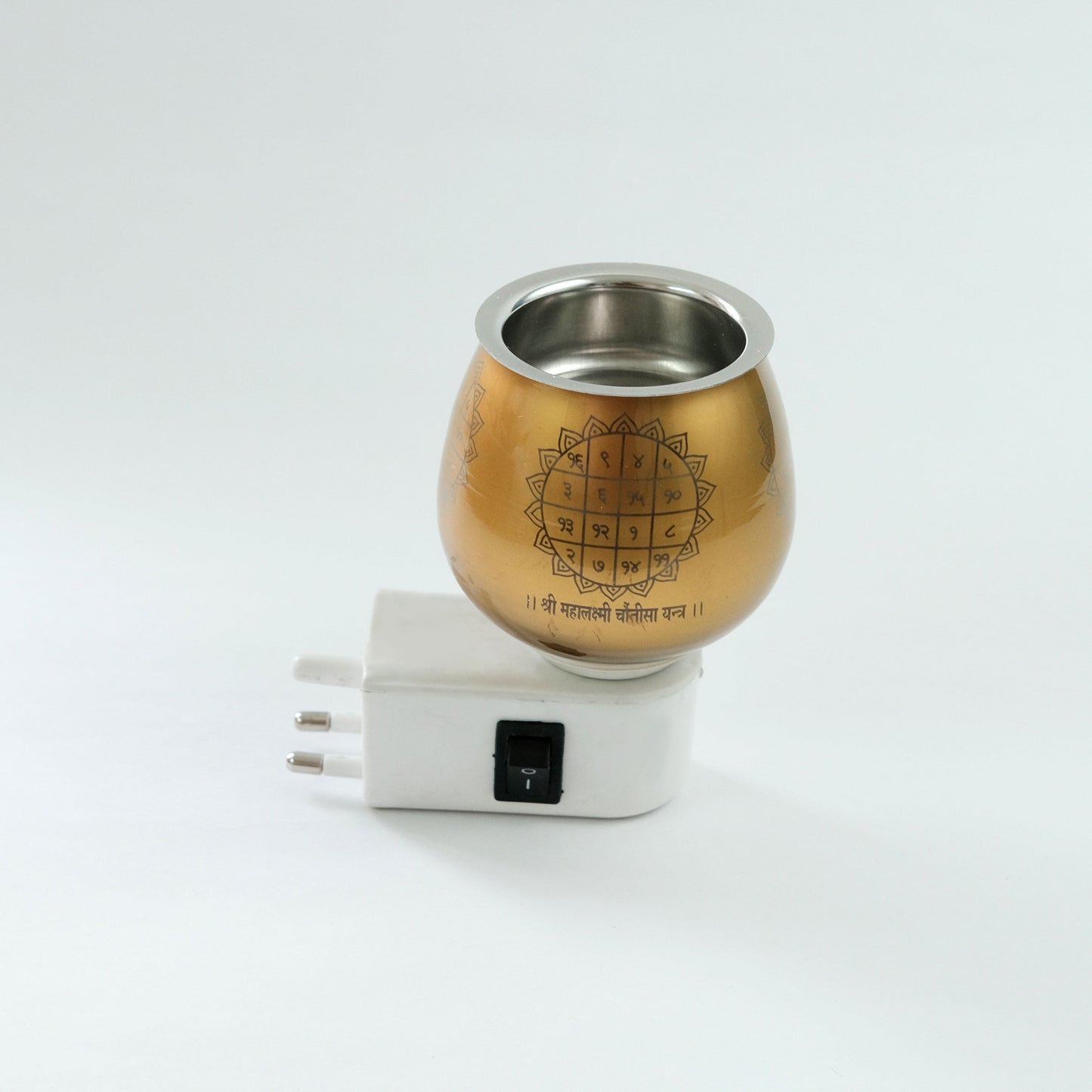 Maha Laxmi Yantra Aroma Burner Set (Electric Burner)- with four different fragrant oil (5ml)