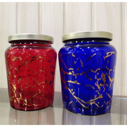Decorative Storage Jar- Set of 2 (600 ml)