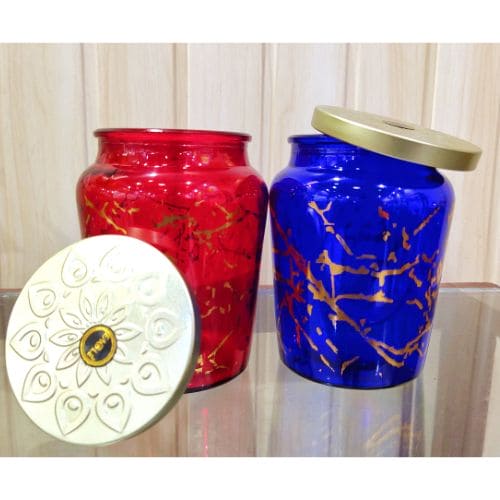 Decorative Storage Jar- Set of 2 (600 ml)