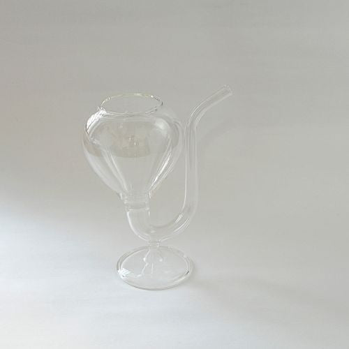 Borosilicate Heart Goblet with built-in straw (300 ml)