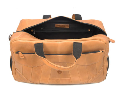 Brooks Leather Duffle Bag - Raven ( Upcycled Leather Collection )