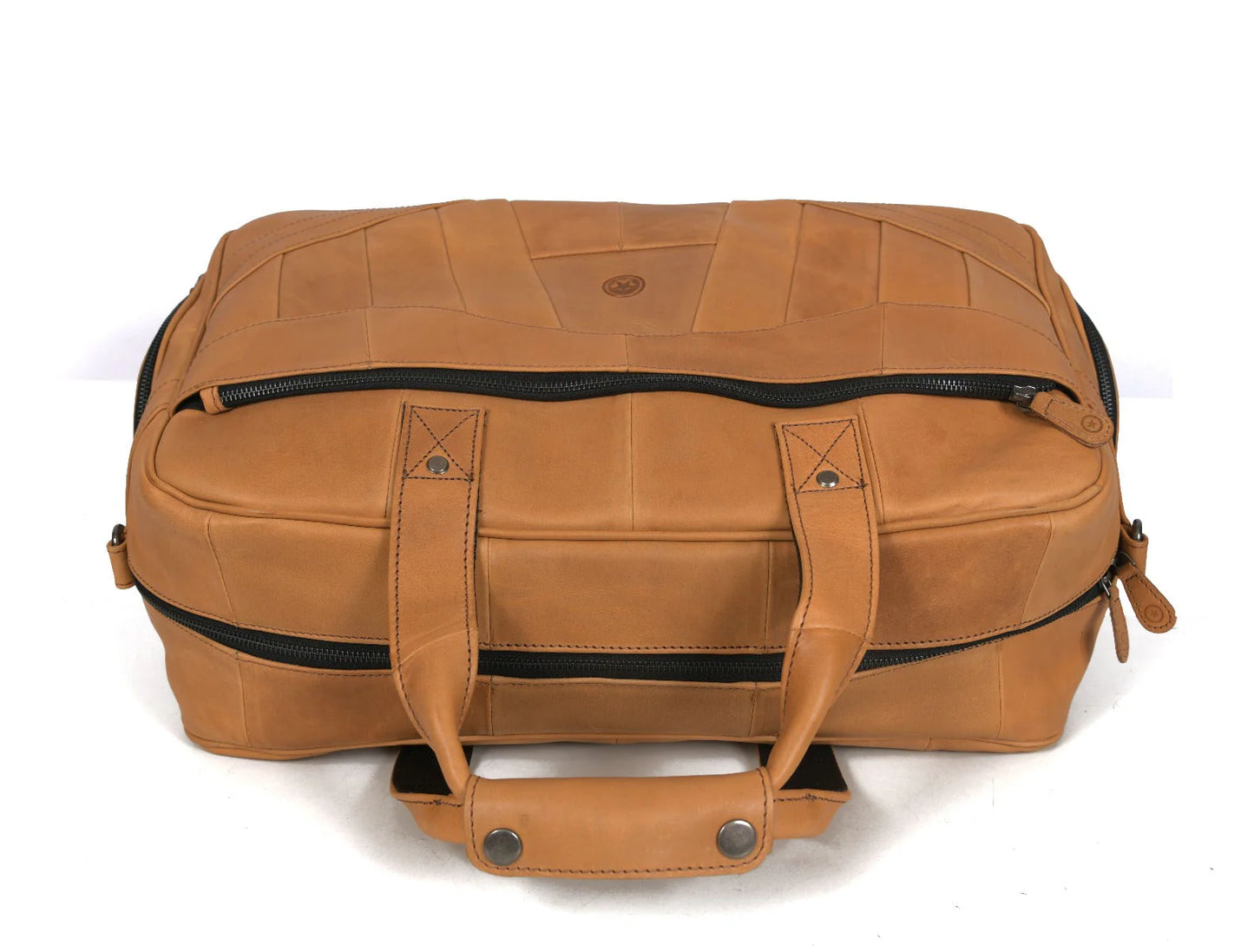 Brooks Leather Duffle Bag - Caramel (Upcycled Leather Collection)