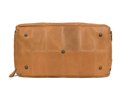 Brooks Leather Duffle Bag - Caramel (Upcycled Leather Collection)