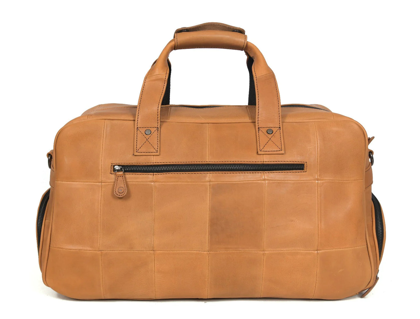 Brooks Leather Duffle Bag - Raven ( Upcycled Leather Collection )