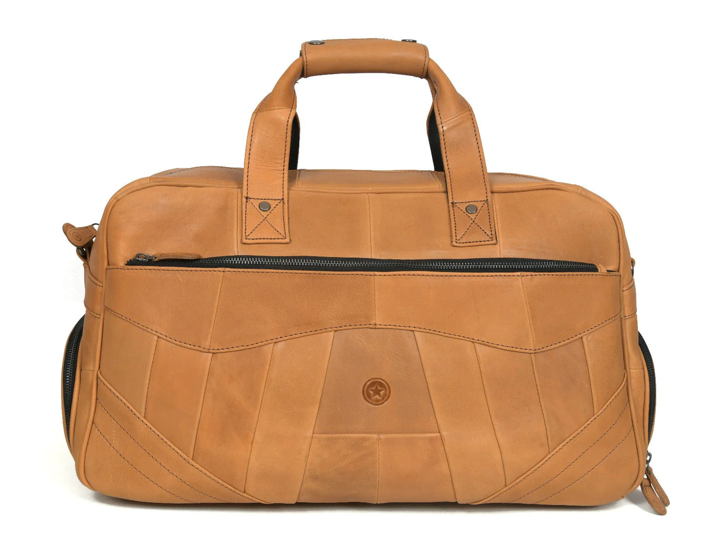 Brooks Leather Duffle Bag - Raven ( Upcycled Leather Collection )