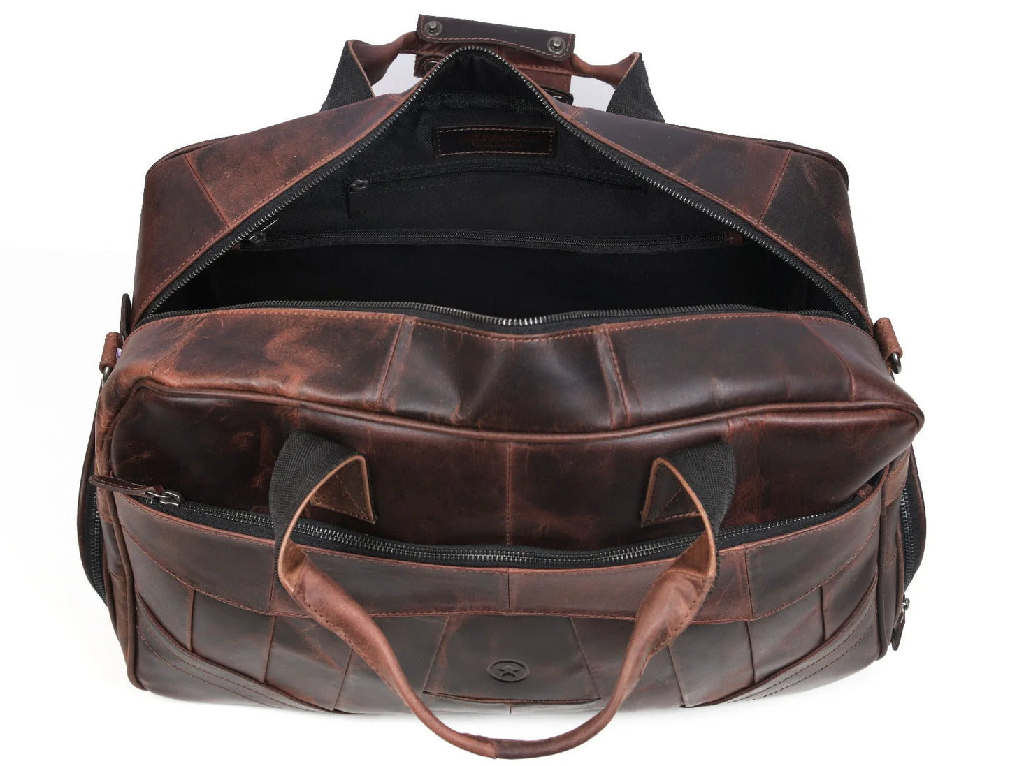 Brooks Leather Duffle Bag - Walnut (Upcycled Leather Collection)