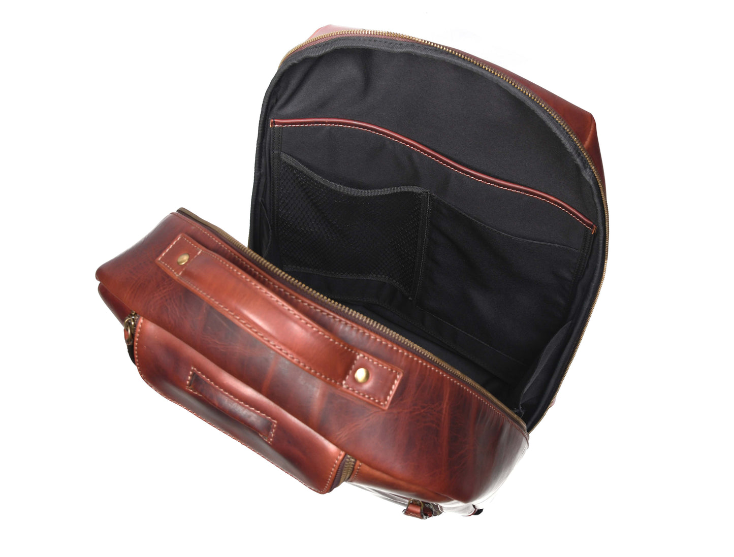 Leather Trolley Backpack