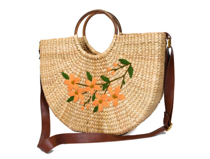 Nature Nest Shopper Handwoven Embroidered Handbag