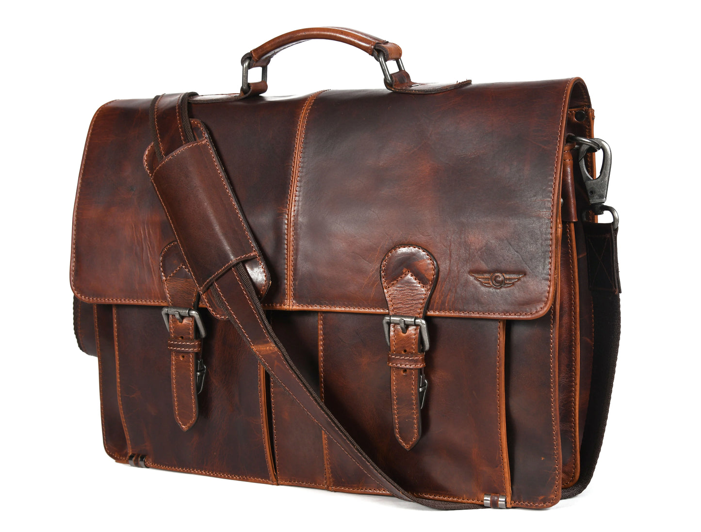 Vintage Leather Messenger Bag