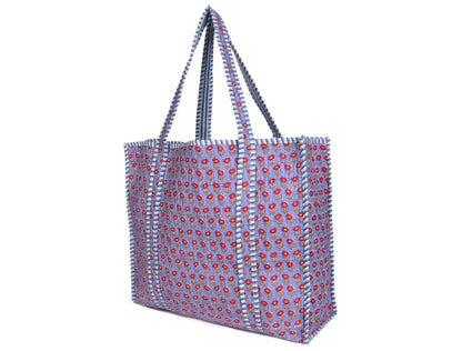 Quilted Cotton Tote Bags - Violet