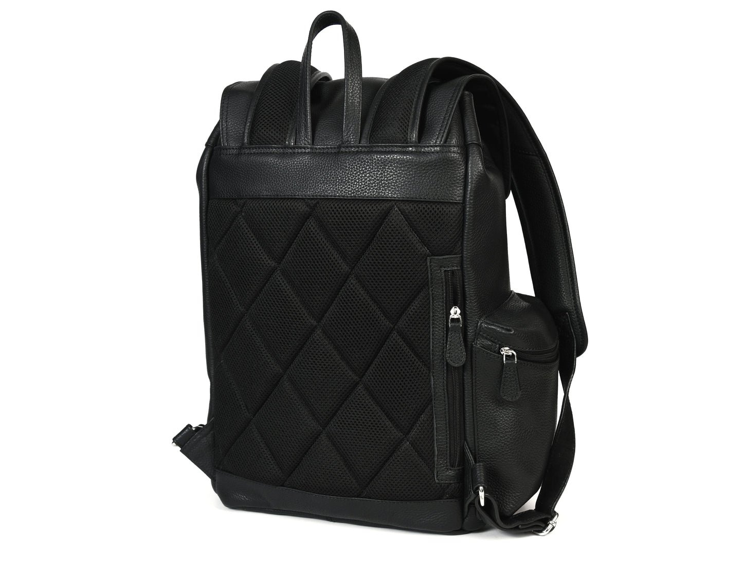 Blackboro Leather Backpack - Black