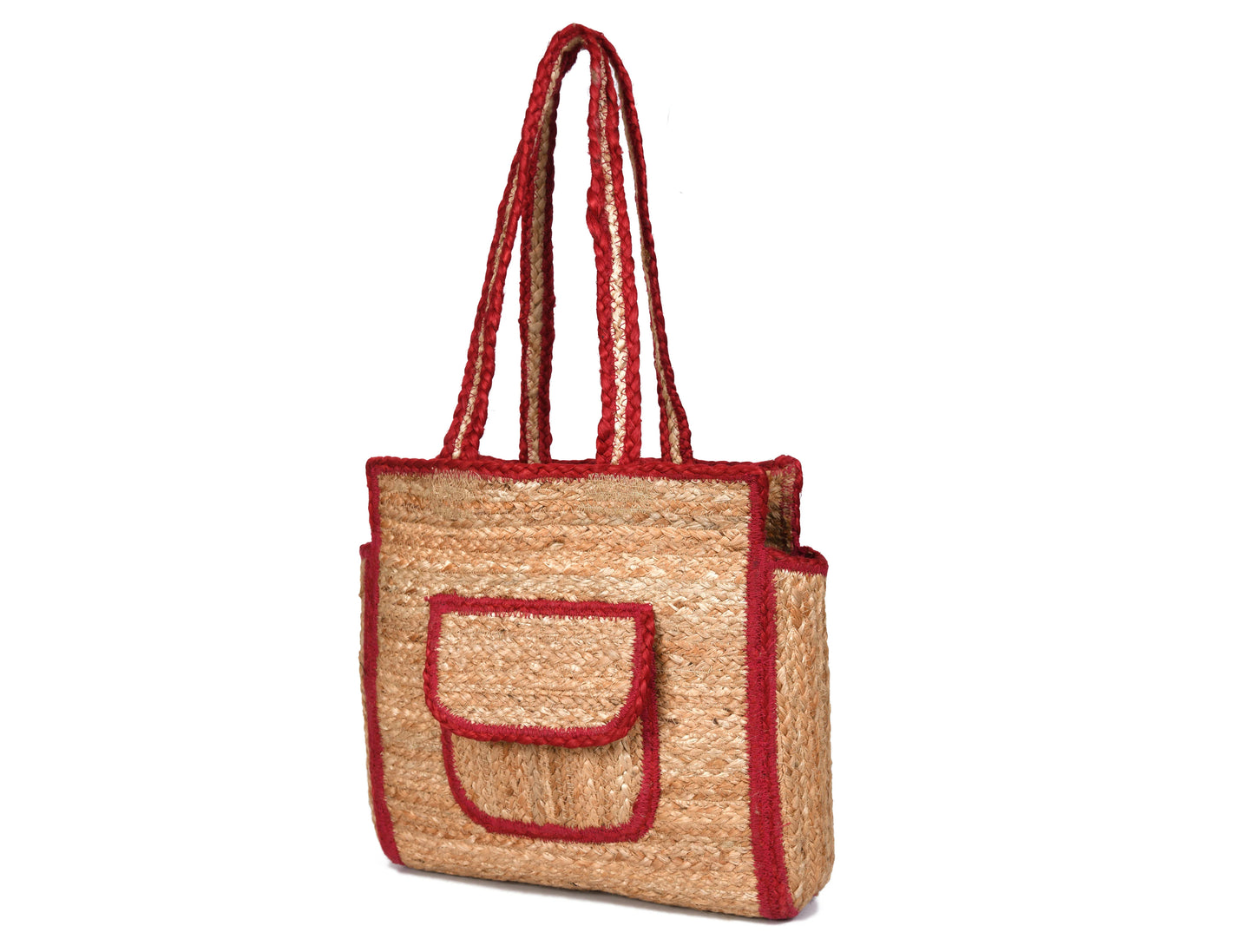 Urban Eco Jute Tote Bags - Red