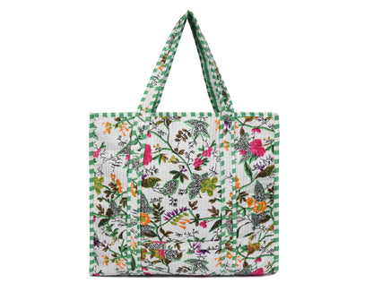 Quilted Cotton Tote Bags - Floral