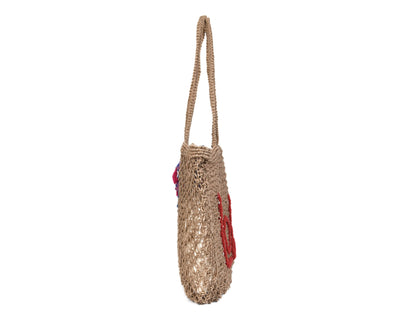 Woven Jute Tote Bag - Love | LB - 858