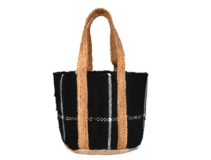 Midnight Waves Jute Tote Bag - LB901A