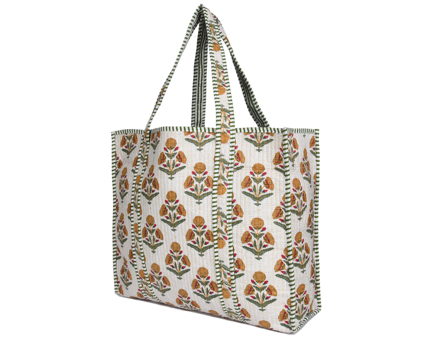 Quilted Cotton Tote Bags - Floral