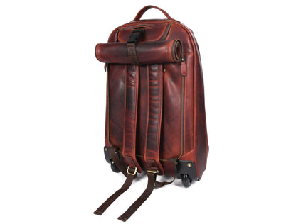 Leather Trolley Backpack