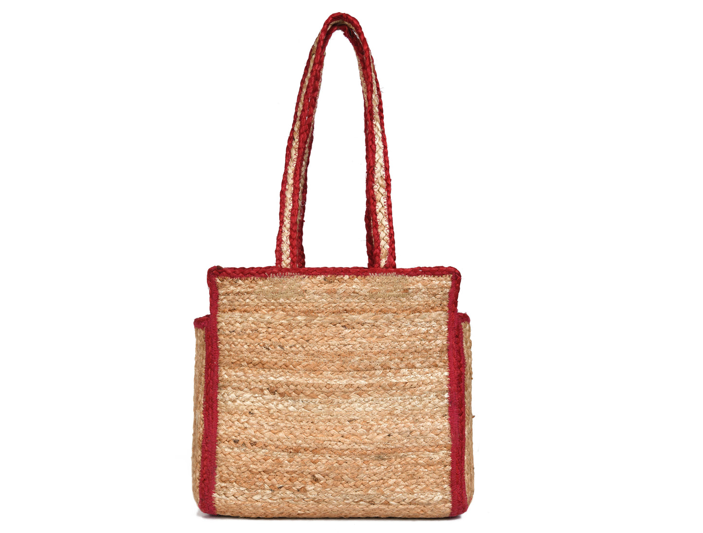 Urban Eco Jute Tote Bags - Red