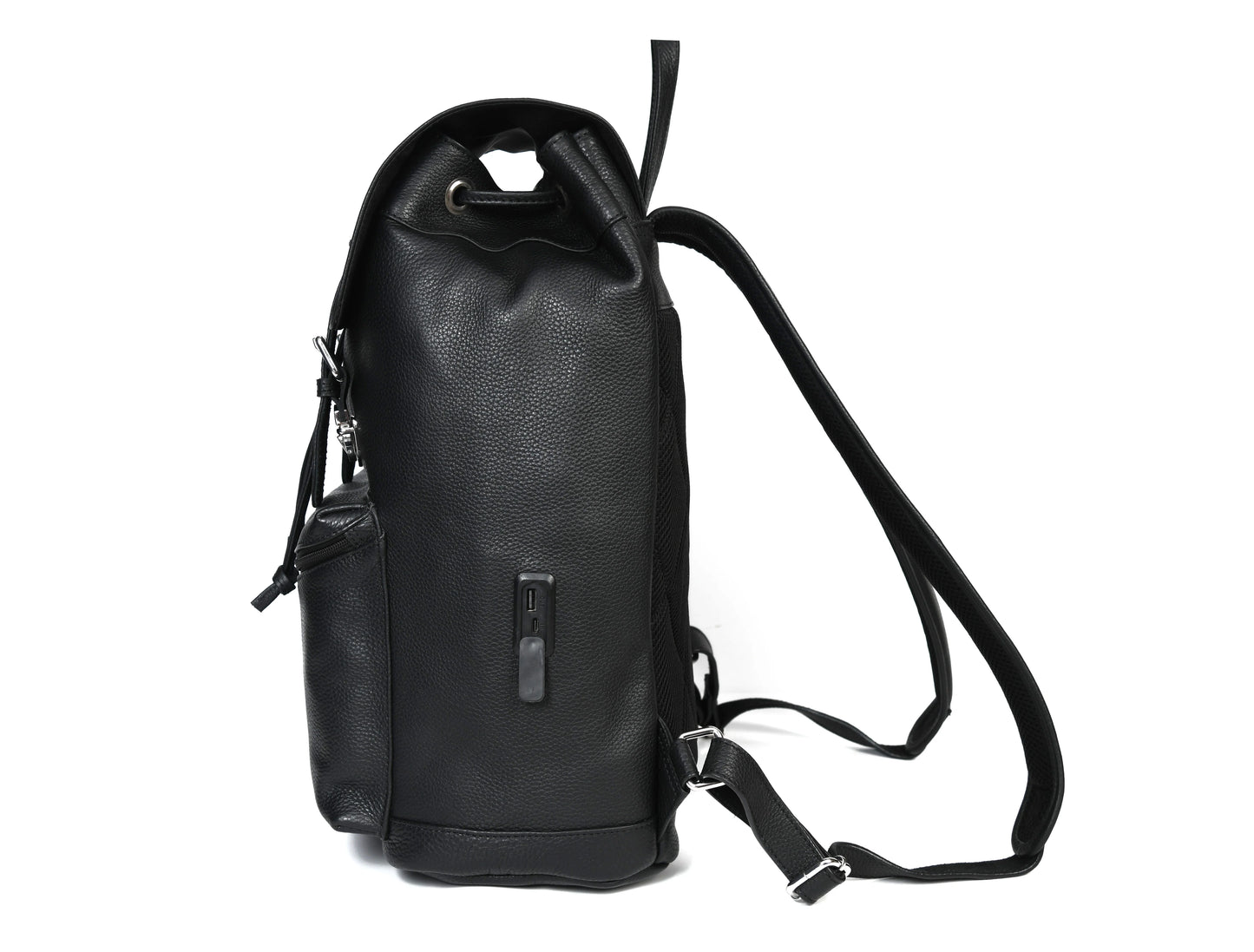 Blackboro Leather Backpack - Black