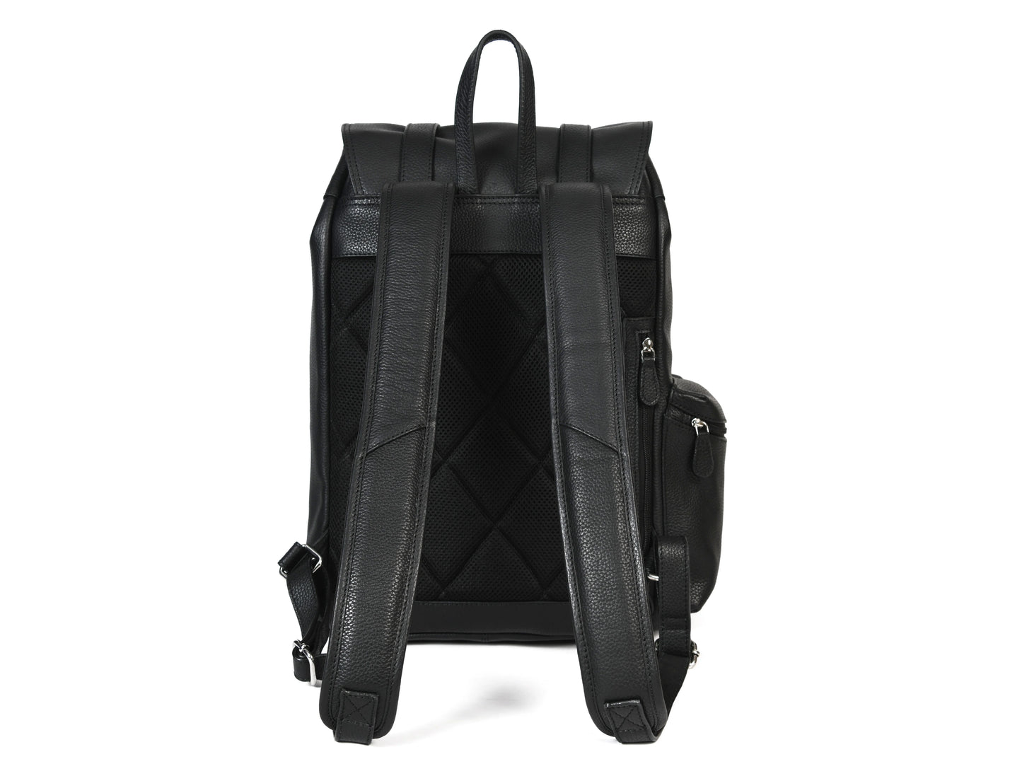 Blackboro Leather Backpack - Black