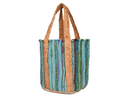 Midnight Waves Jute Tote Bag