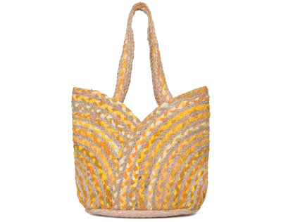 Nature's Carryall Recycled Jute Tote Bag Organic Multicolor | LB-666