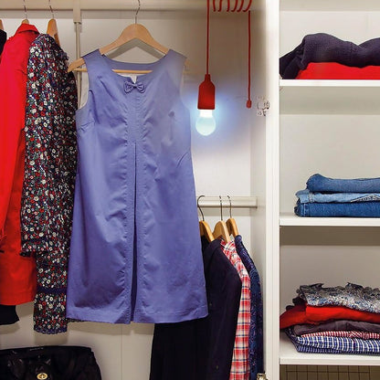 LED Pull Cord Light – Hanging Black LED Bulb (1 Pc)