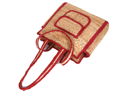 Urban Eco Jute Tote Bags - Red