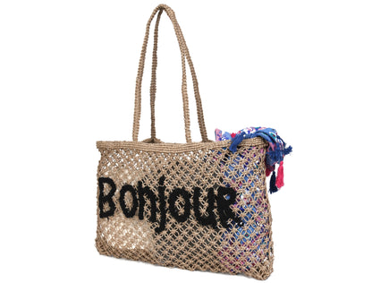 Woven Jute Tote Bag - Love | LB - 857